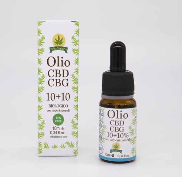 OLIO BIOLOGICO CBD 10% + CBG 10%